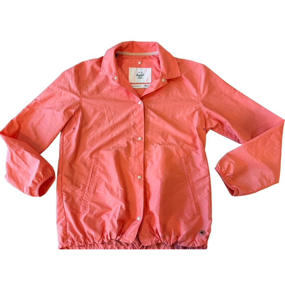 HERSHEL Coal Packable Rain windbreaker Jacket Coat Women XS